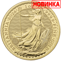 ЗОЛОТАЯ МОНЕТА БРИТАНИЯ, 1oz, 2026, 100£