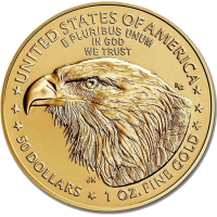 АМЕРИКАНСКИЙ ЗОЛОТОЙ ОРЕЛ, 1oz, 50$